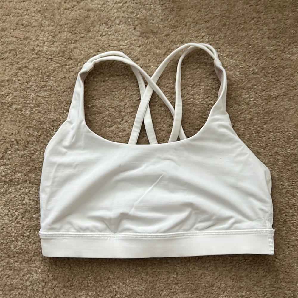 lululemon white energy bra size 6